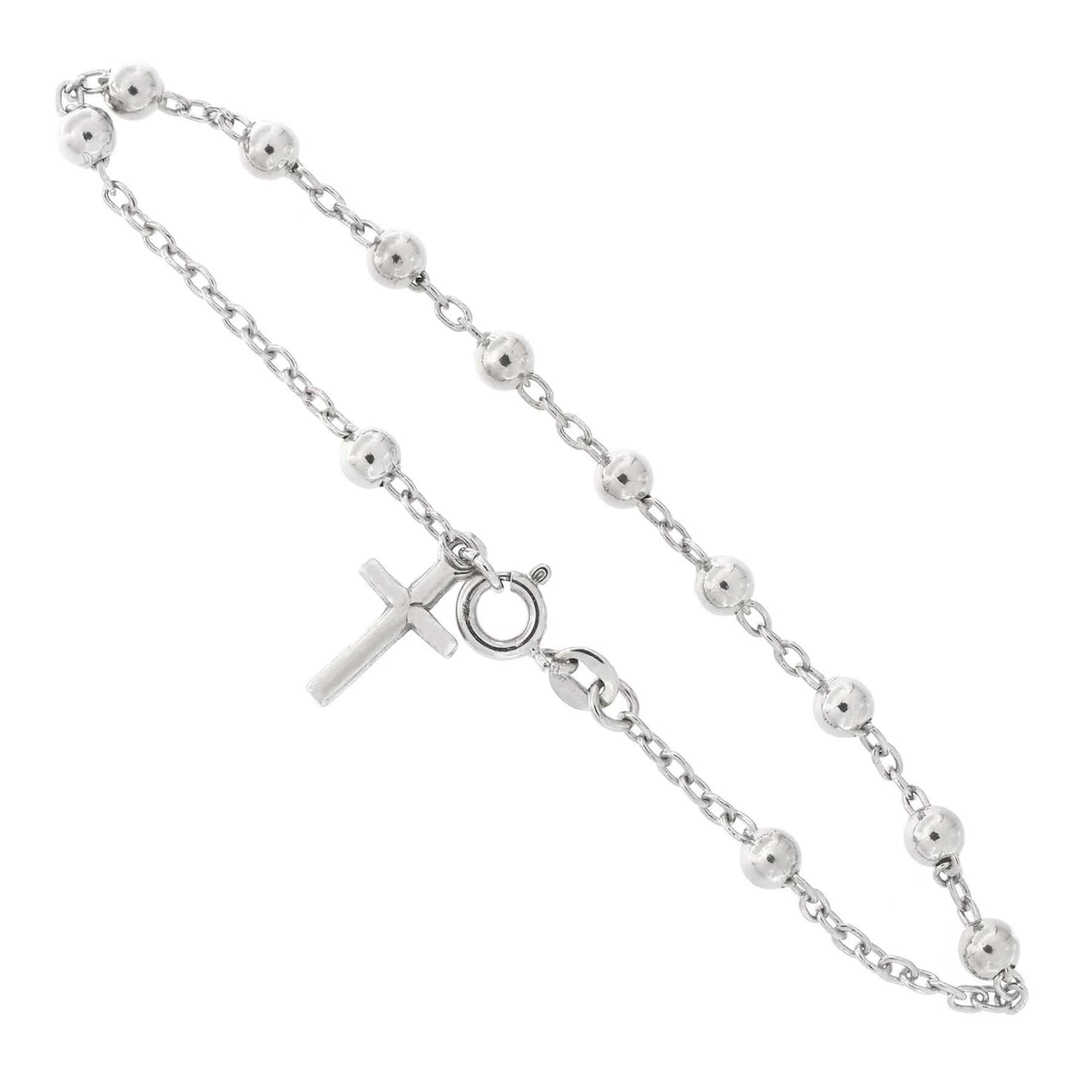 Bracelet Chapelet en Argent Sterling Fabriqué en Italie