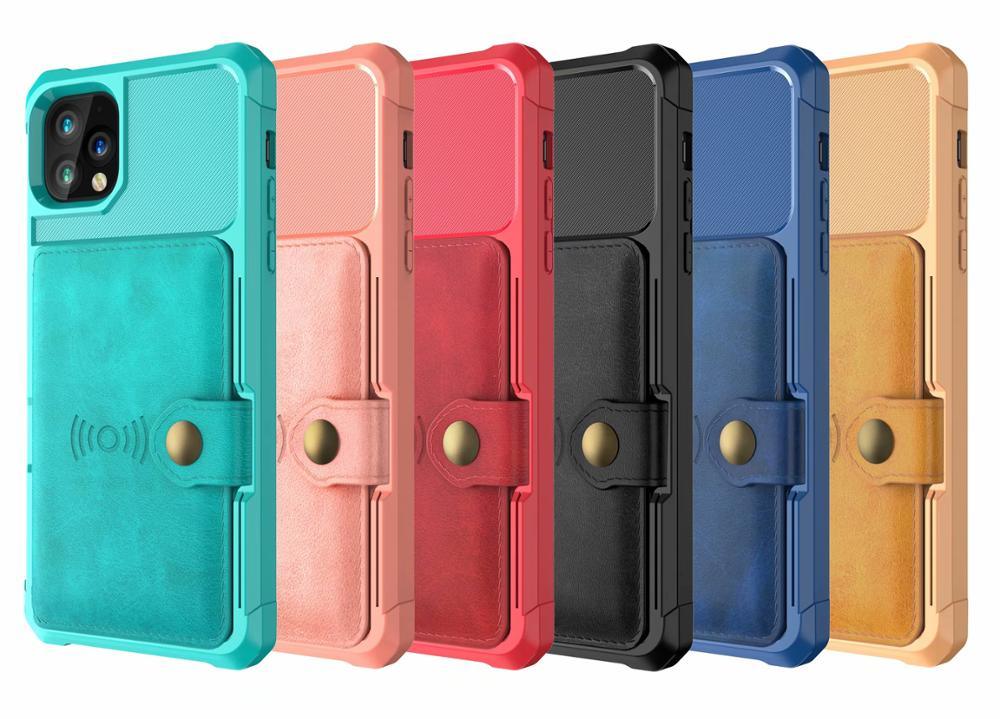 Étui portefeuille magnétique en cuir noir pour iPhone 14 13 11 12, étui blindé antichoc avec porte-cartes, étui à rabat avec boucle, pochette en cuir pour argent et cartes, support de protection durable, étui de téléphone haute capacité