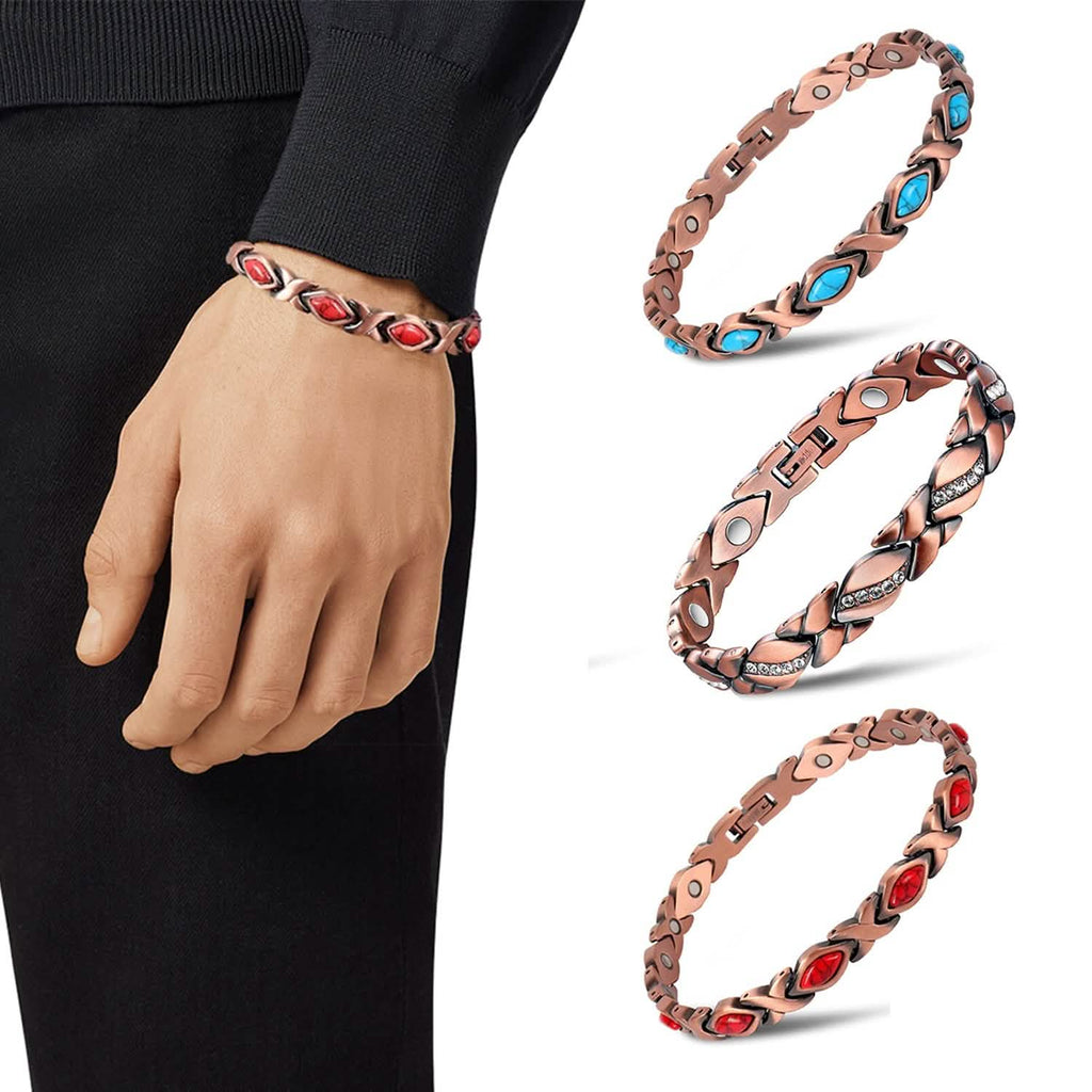 Bracelet en cuivre unisexe de soulagement de la douleur par magnétothérapie