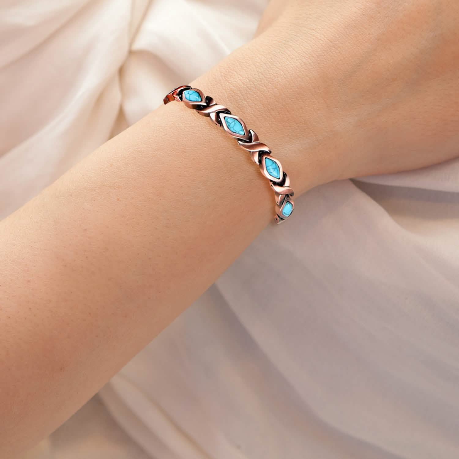 Bracelet en cuivre unisexe de soulagement de la douleur par magnétothérapie