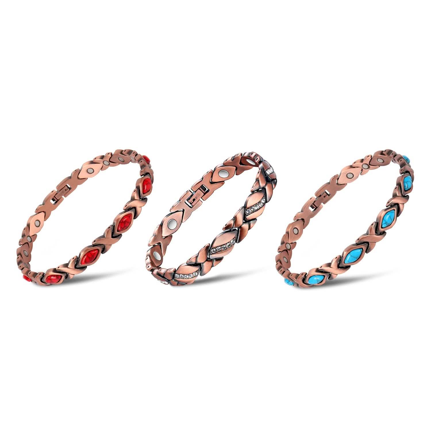 Bracelet en cuivre unisexe de soulagement de la douleur par magnétothérapie