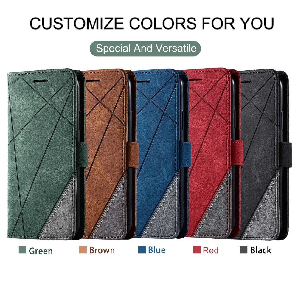Étui en Cuir Magnétique pour iPhone 14 13 12 Mini 11 Pro Max XS XR 7 8 6 6S Plus SE 2023 Housse Portefeuille Luxe à Rabat avec Porte-Cartes et Support Étui Portefeuille en Cuir Housse à Rabat avec Boucle Magnétique pour iPhone