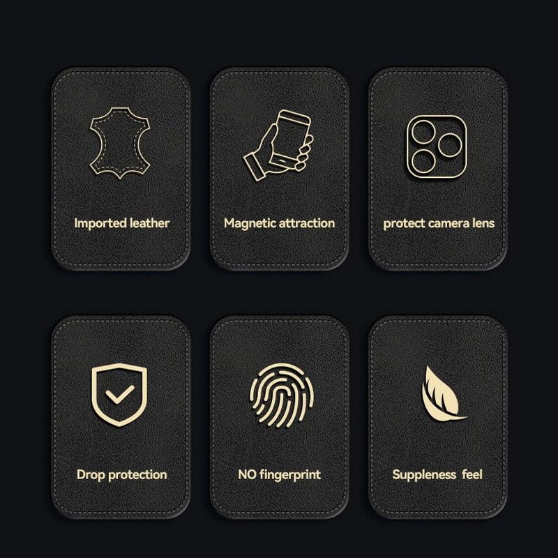 Étui magnétique en cuir pour Xiaomi Redmi Note 11 10 11E 9 Pro 11s 10s 12 Poco X4 GT Mi 10T 12T 11T 11 Lite 5G NE Housse Extra Fine en Cuir Véritable Anti-choc