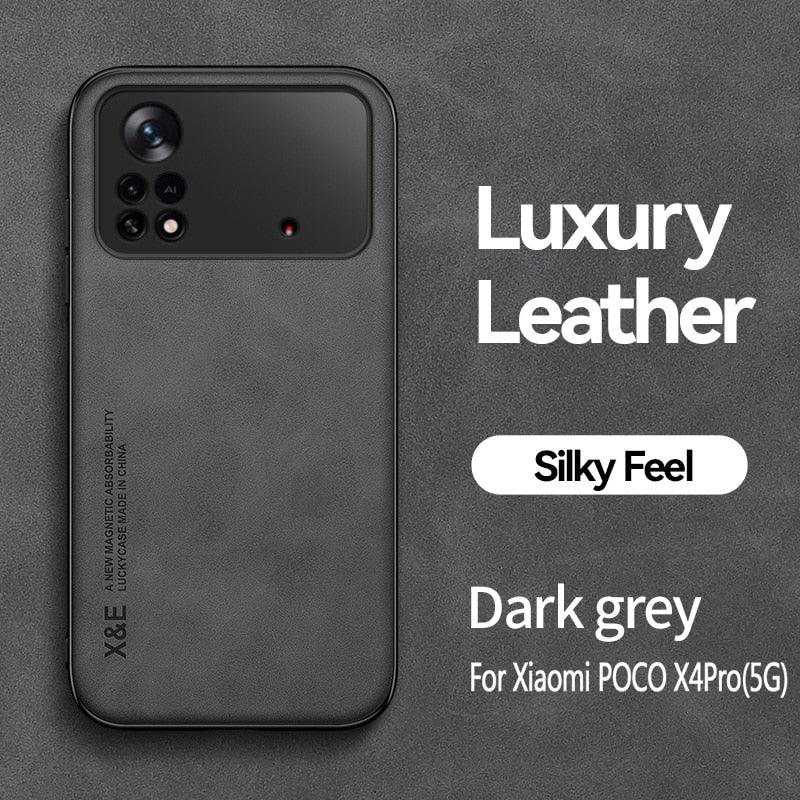 Étui magnétique en cuir pour Xiaomi Redmi Note 11 10 11E 9 Pro 11s 10s 12 Poco X4 GT Mi 10T 12T 11T 11 Lite 5G NE Housse Extra Fine en Cuir Véritable Anti-choc