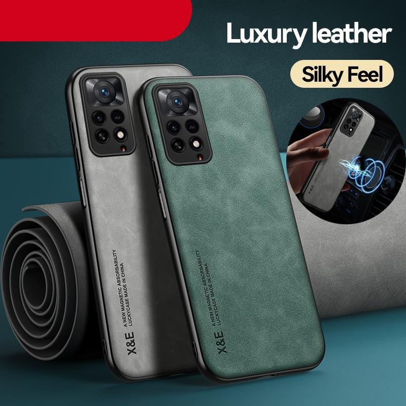 Étui magnétique en cuir pour Xiaomi Redmi Note 11 10 11E 9 Pro 11s 10s 12 Poco X4 GT Mi 10T 12T 11T 11 Lite 5G NE Housse Extra Fine en Cuir Véritable Anti-choc