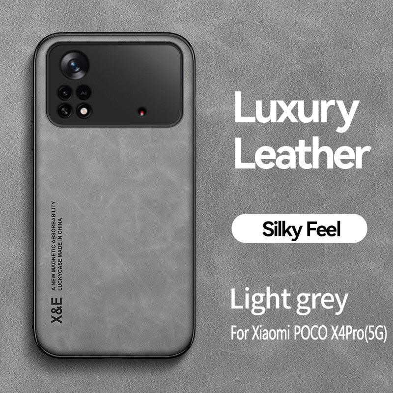 Étui magnétique en cuir pour Xiaomi Redmi Note 11 10 11E 9 Pro 11s 10s 12 Poco X4 GT Mi 10T 12T 11T 11 Lite 5G NE Housse Extra Fine en Cuir Véritable Anti-choc