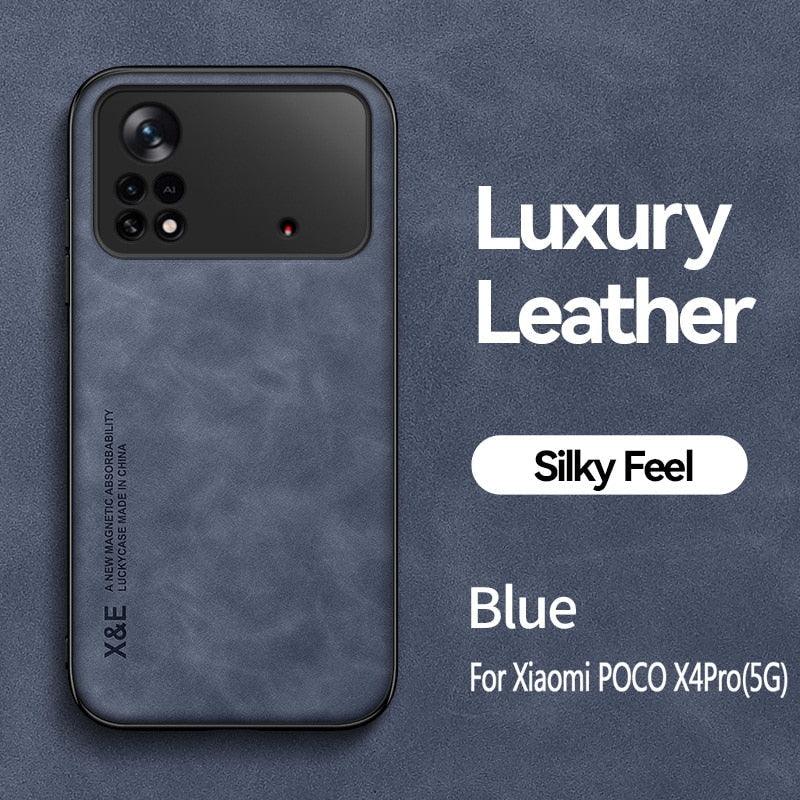 Étui magnétique en cuir pour Xiaomi Redmi Note 11 10 11E 9 Pro 11s 10s 12 Poco X4 GT Mi 10T 12T 11T 11 Lite 5G NE Housse Extra Fine en Cuir Véritable Anti-choc