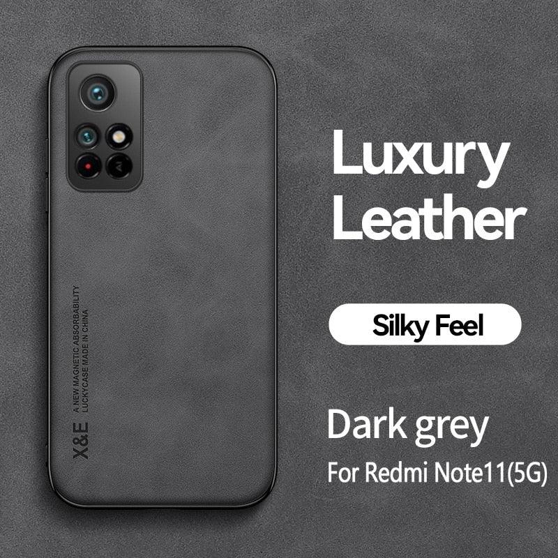 Étui magnétique en cuir pour Xiaomi Redmi Note 11 10 11E 9 Pro 11s 10s 12 Poco X4 GT Mi 10T 12T 11T 11 Lite 5G NE Housse Extra Fine en Cuir Véritable Anti-choc