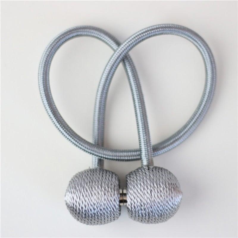 Attache-embrasses magnétiques perlées pour rideaux, accessoires de retenue, boucle, clips de fixation, crochets de rideaux pour fenêtre de maison ou de bureau, 49 cm