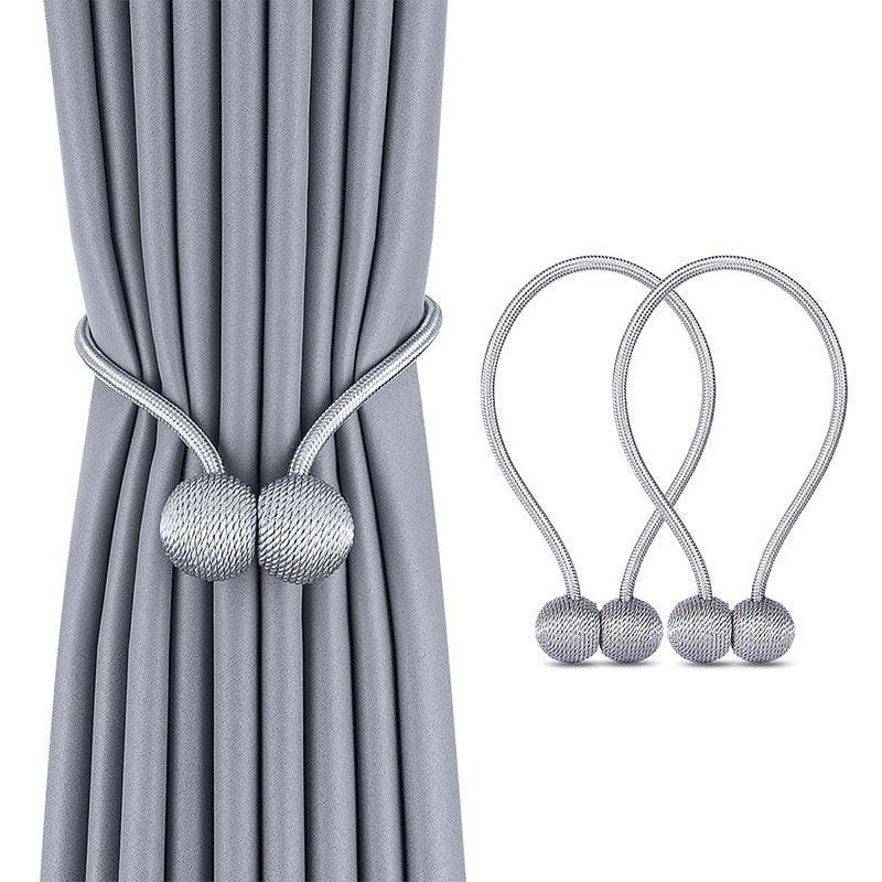 Attache-embrasses magnétiques perlées pour rideaux, accessoires de retenue, boucle, clips de fixation, crochets de rideaux pour fenêtre de maison ou de bureau, 49 cm