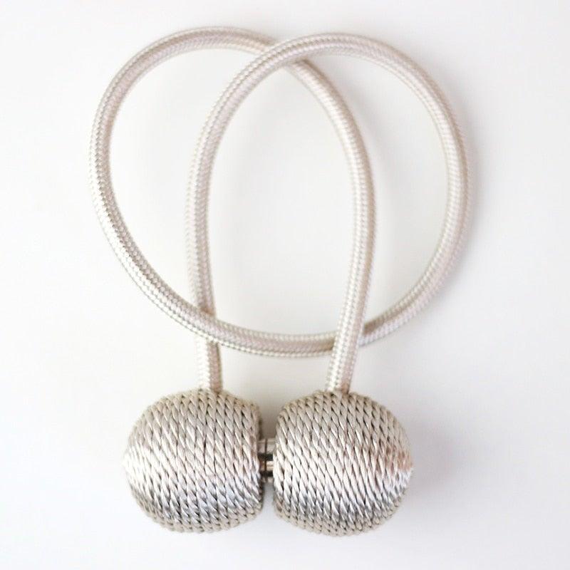 Attache-embrasses magnétiques perlées pour rideaux, accessoires de retenue, boucle, clips de fixation, crochets de rideaux pour fenêtre de maison ou de bureau, 49 cm