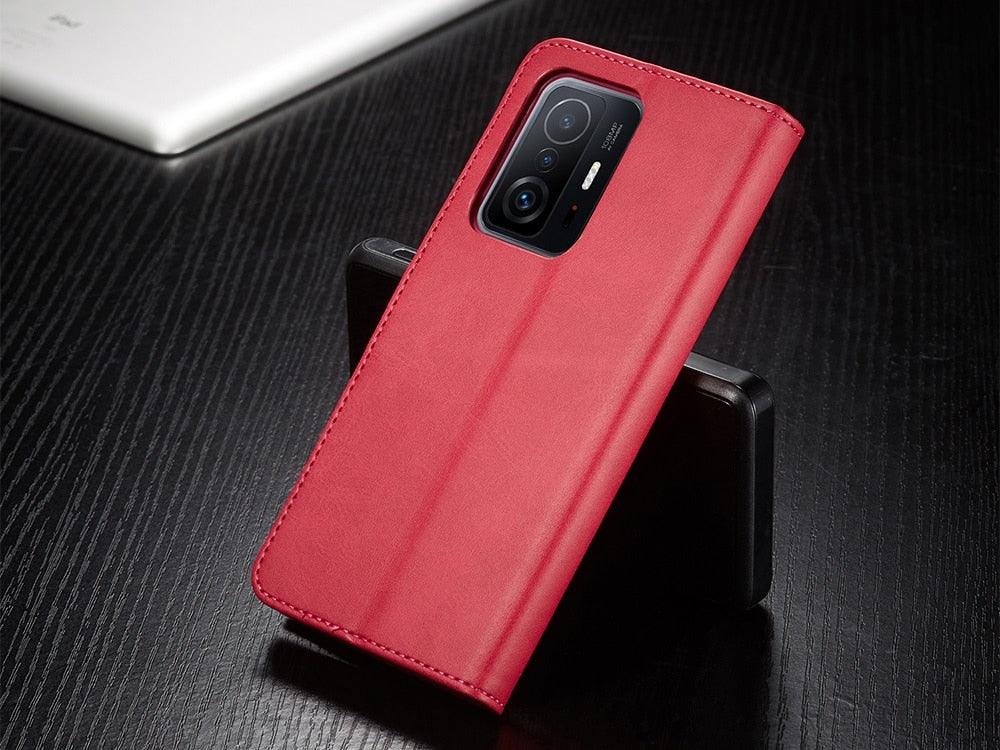 Étui de téléphone portefeuille en cuir PU magnétique, étui à rabat tendance avec fente pour cartes, étui en cuir pour Xiaomi 12T 11T Poco X4 GT X3 M3 M4 Pro NFC F4 F3 Flip Cover Mi 11 Lite 10T Redmi 9C Note 11S 10S 9S 9T 9A 8T 7