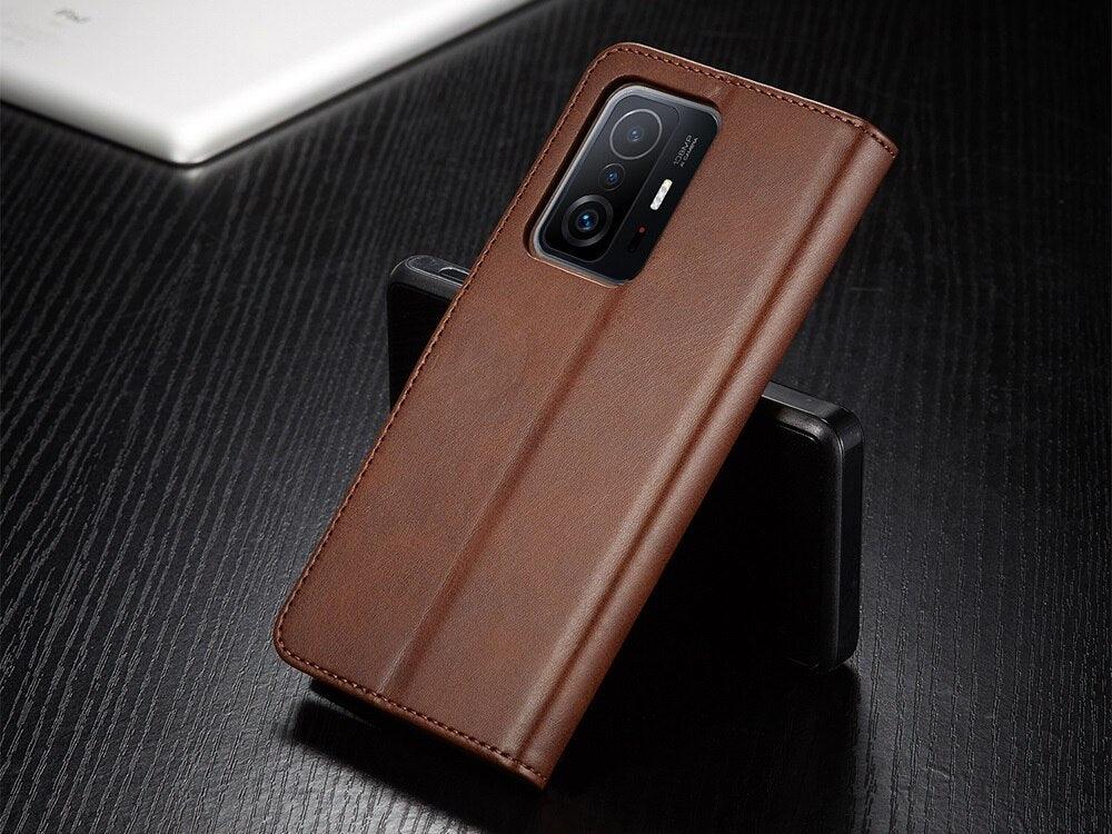 Étui de téléphone portefeuille en cuir PU magnétique, étui à rabat tendance avec fente pour cartes, étui en cuir pour Xiaomi 12T 11T Poco X4 GT X3 M3 M4 Pro NFC F4 F3 Flip Cover Mi 11 Lite 10T Redmi 9C Note 11S 10S 9S 9T 9A 8T 7