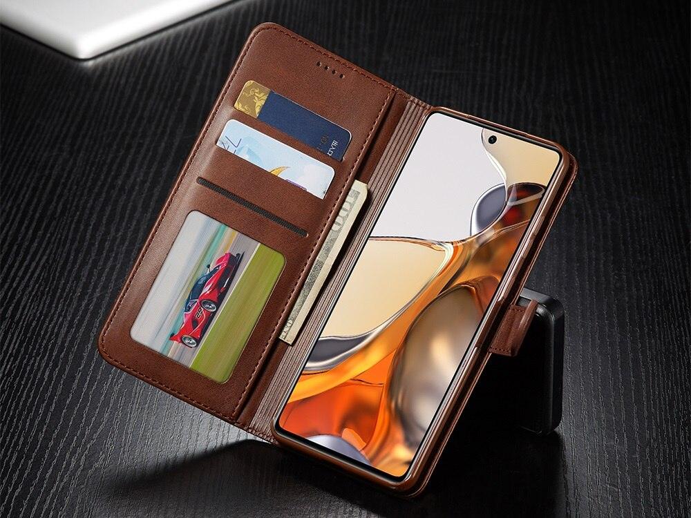 Étui de téléphone portefeuille en cuir PU magnétique, étui à rabat tendance avec fente pour cartes, étui en cuir pour Xiaomi 12T 11T Poco X4 GT X3 M3 M4 Pro NFC F4 F3 Flip Cover Mi 11 Lite 10T Redmi 9C Note 11S 10S 9S 9T 9A 8T 7