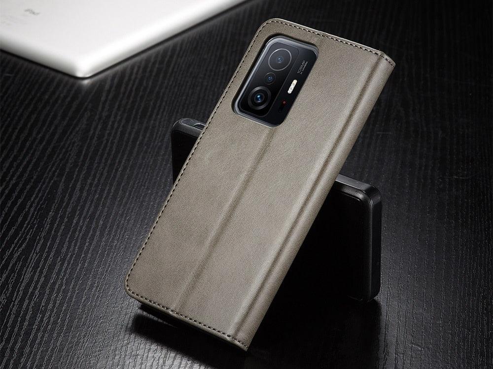 Étui de téléphone portefeuille en cuir PU magnétique, étui à rabat tendance avec fente pour cartes, étui en cuir pour Xiaomi 12T 11T Poco X4 GT X3 M3 M4 Pro NFC F4 F3 Flip Cover Mi 11 Lite 10T Redmi 9C Note 11S 10S 9S 9T 9A 8T 7