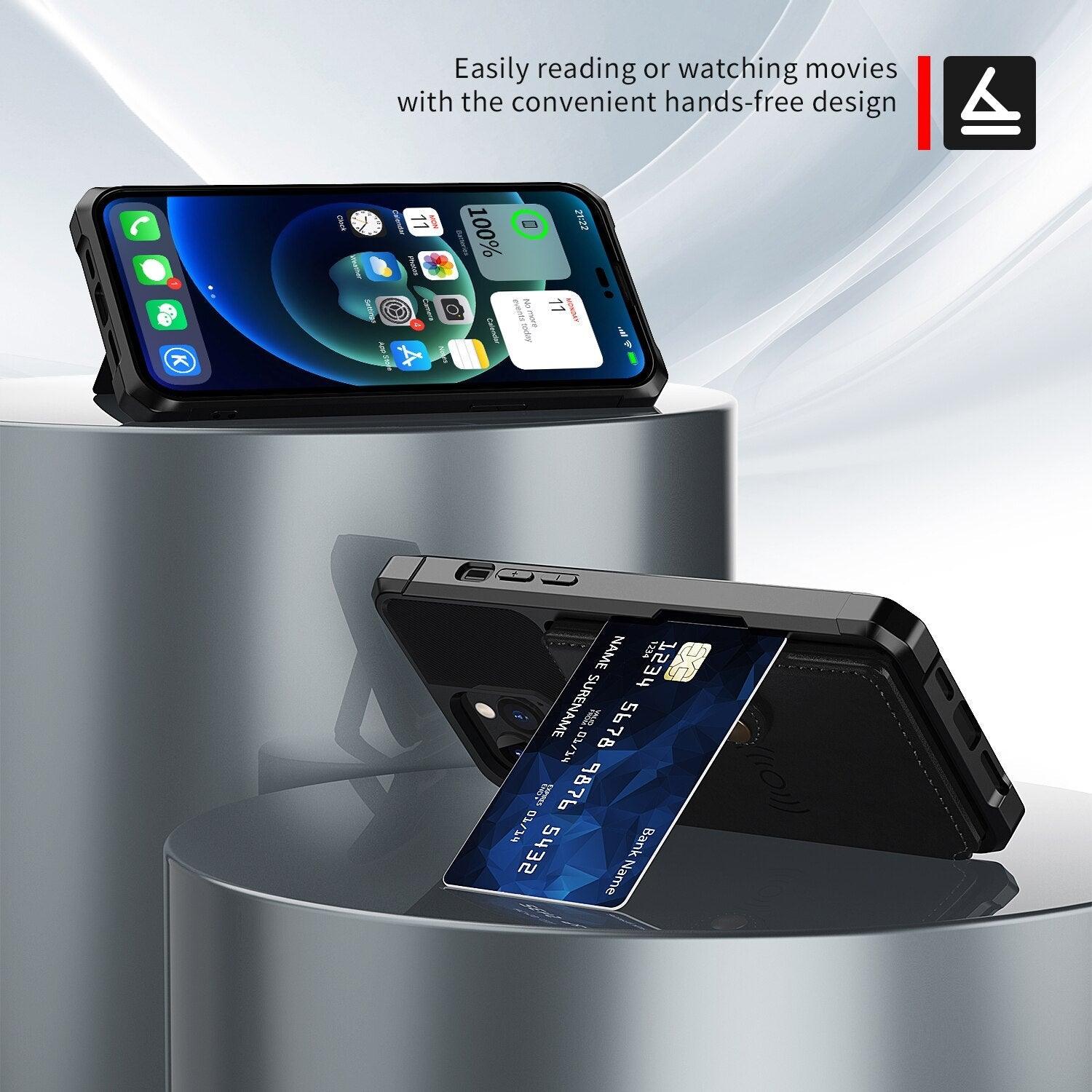 Étui portefeuille magnétique en cuir pour iPhone 14 13 12 11 Pro Max XS Support de téléphone antichute X Étui souple fonctionnel avec porte-cartes Compatible avec iPhone