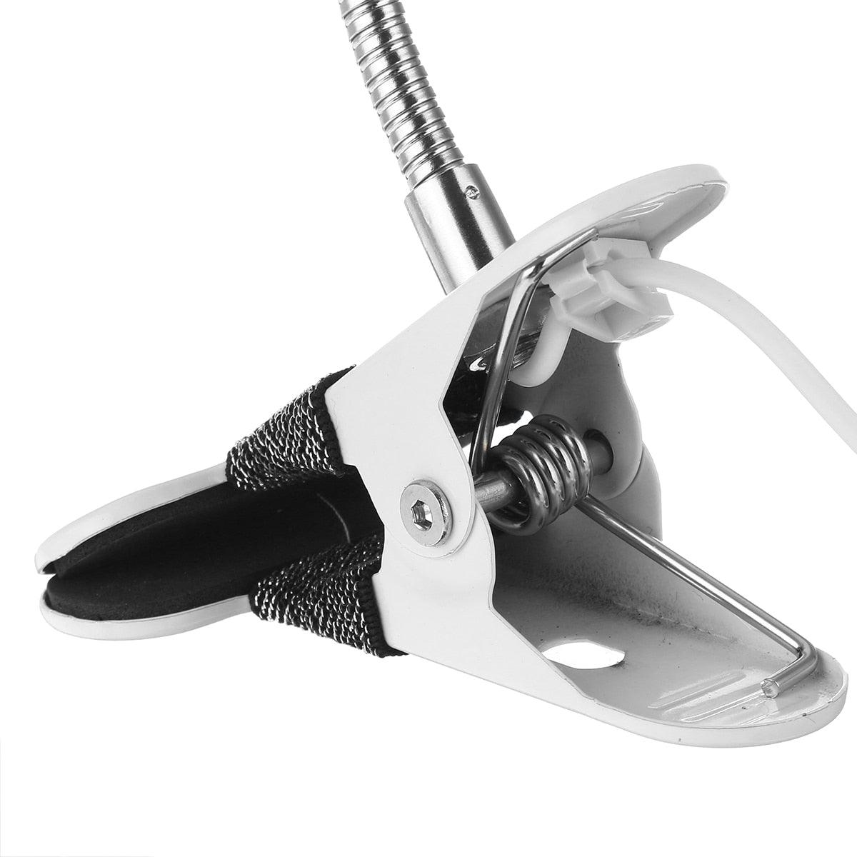 Loupe Lampe de beauté pour ongles Tatouage Clip Lumière USB Lampe de table Flexible LED Lampe de bureau Lampes de livre pour étudiants Lampe d'étude Lampe de lecture Lampe de table décorative Lampes d'étude mignonnes pour décoration de chambre