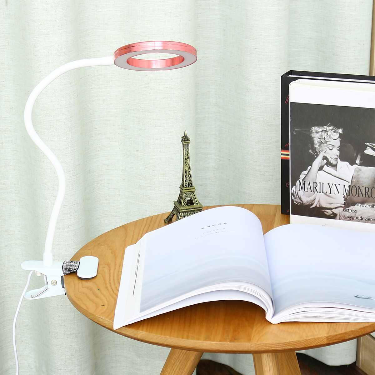 Loupe Lampe de beauté pour ongles Tatouage Clip Lumière USB Lampe de table Flexible LED Lampe de bureau Lampes de livre pour étudiants Lampe d'étude Lampe de lecture Lampe de table décorative Lampes d'étude mignonnes pour décoration de chambre