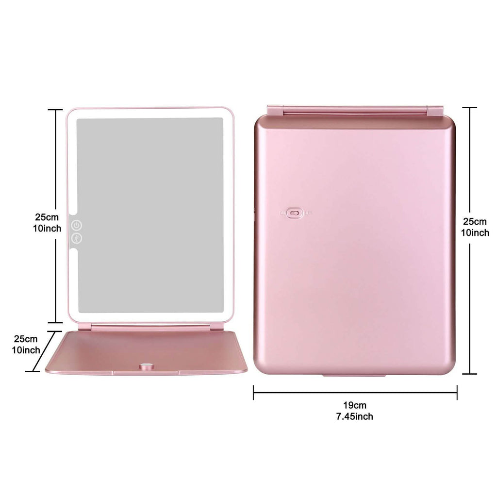 Miroirs de maquillage LED grossissants rechargeables USB