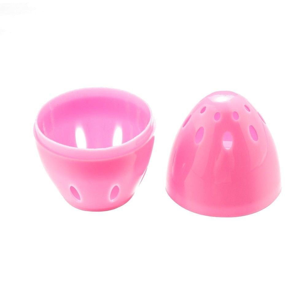 Étui éponge à maquillage en forme de capsule, boîte de rangement, support de séchage de maquillage, présentoir à éponge facile, boîte en forme d'œuf pour houppette cosmétique