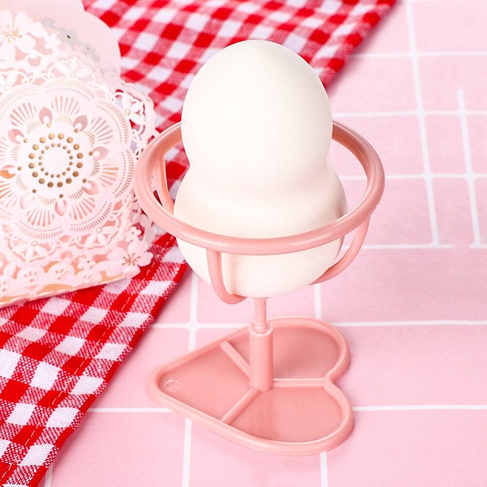 Étui éponge à maquillage en forme de capsule, boîte de rangement, support de séchage de maquillage, présentoir à éponge facile, boîte en forme d'œuf pour houppette cosmétique