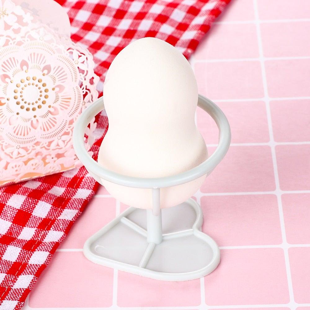 Étui éponge à maquillage en forme de capsule, boîte de rangement, support de séchage de maquillage, présentoir à éponge facile, boîte en forme d'œuf pour houppette cosmétique