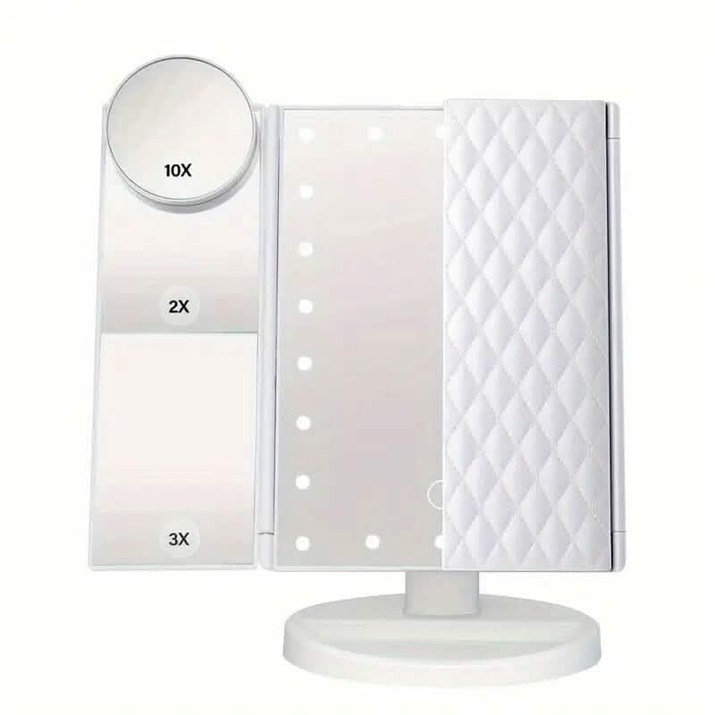 Miroir de courtoisie de maquillage avec lumières