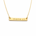 Collier Maman Ours – Collier barre en or laminé unique, estampillé à la main