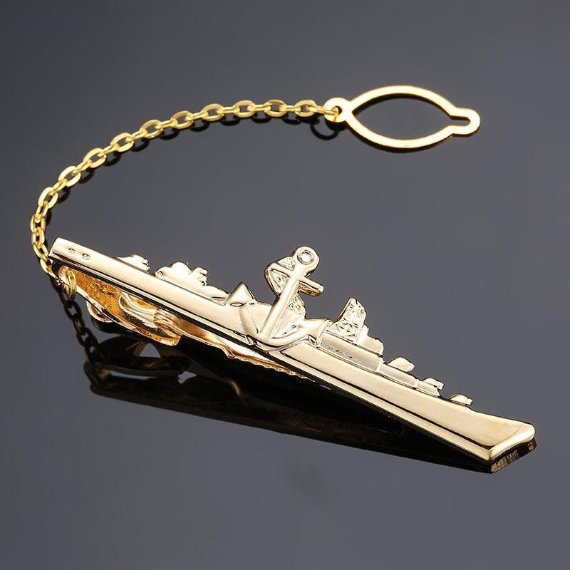 Pince à cravate pour homme plaqué or en forme d'avion, cadeau de mariage, pince à cravate élégante, cadeau de luxe de qualité pour pilote, pince à cravate légère.