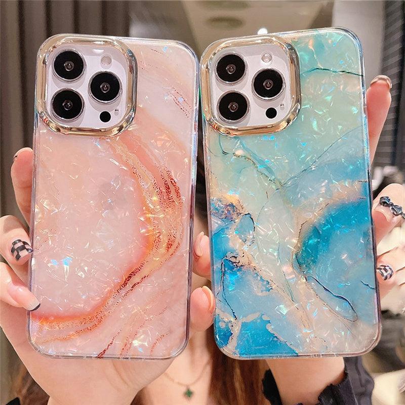 Motif marbre mince antichoc de protection souple pour filles femmes mignon étui coque pour iPhone 13 Pro Max étui de téléphone marbre pailleté pour iPhone 12 11 Pro Max XS Max XR coque antichoc