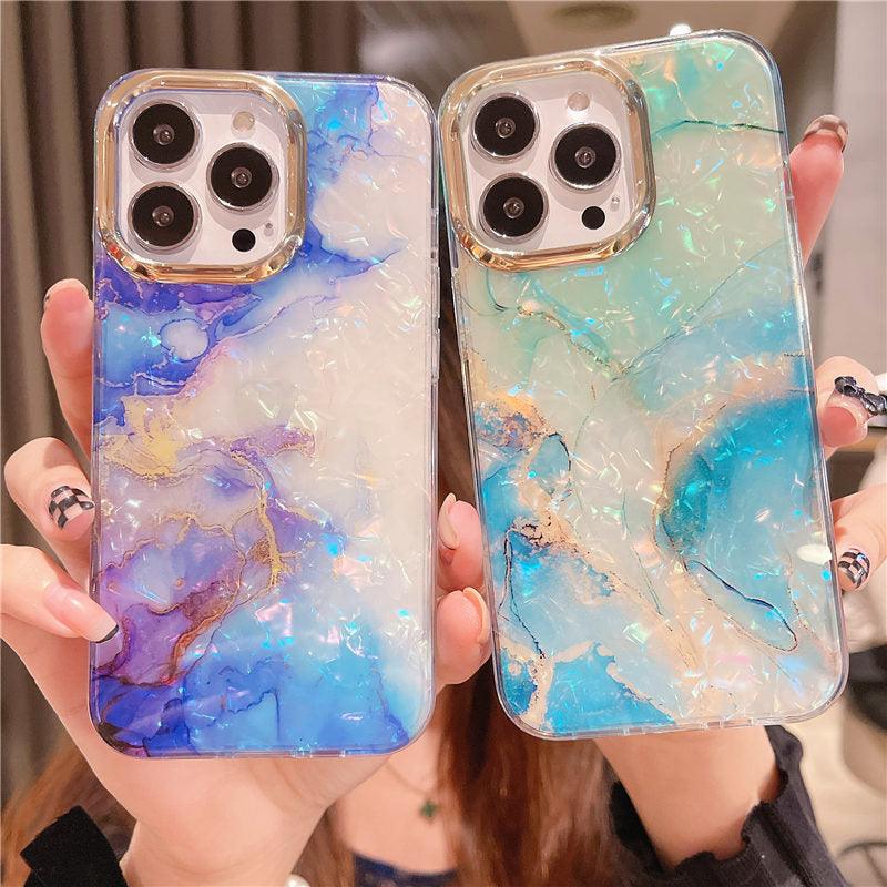 Motif marbre mince antichoc de protection souple pour filles femmes mignon étui coque pour iPhone 13 Pro Max étui de téléphone marbre pailleté pour iPhone 12 11 Pro Max XS Max XR coque antichoc