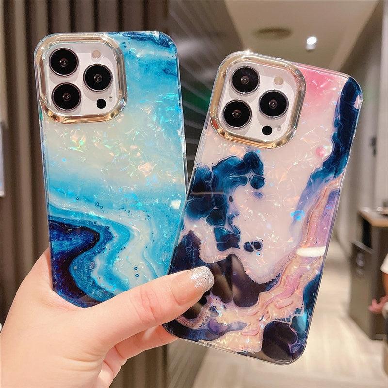 Motif marbre mince antichoc de protection souple pour filles femmes mignon étui coque pour iPhone 13 Pro Max étui de téléphone marbre pailleté pour iPhone 12 11 Pro Max XS Max XR coque antichoc