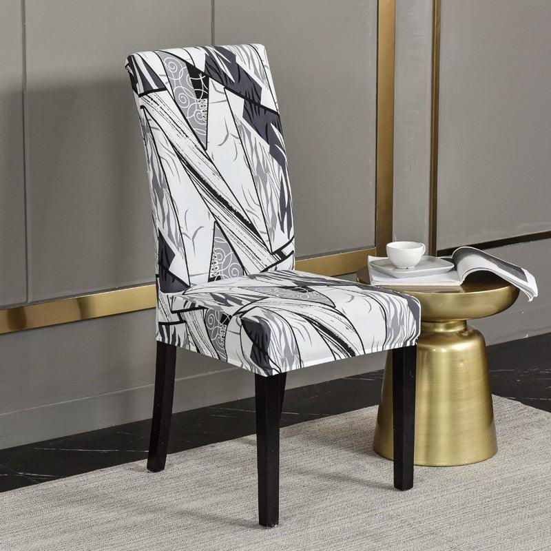 Housse de chaise extensible imprimée marbre pour salle à manger, bureau, banquet, housse de protection de chaise en tissu élastique, housse de fauteuil, housse de chaise, fond texturé marbre, chaise Parson