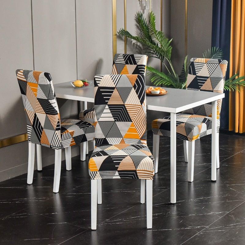 Housse de chaise extensible imprimée marbre pour salle à manger, bureau, banquet, housse de protection de chaise en tissu élastique, housse de fauteuil, housse de chaise, fond texturé marbre, chaise Parson