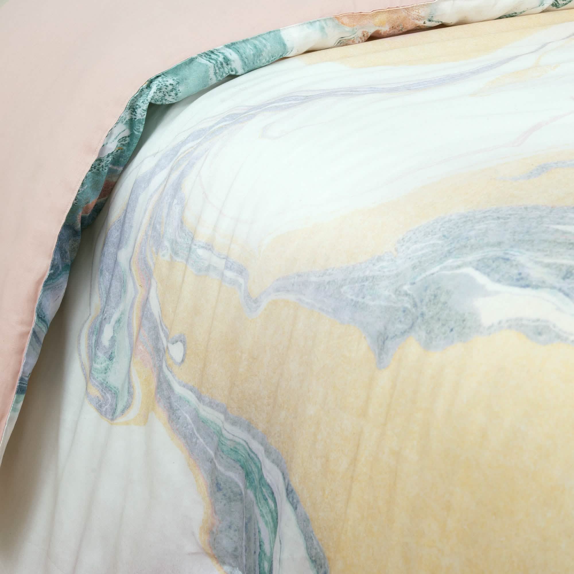 Ensemble de housse de couette réversible Marbre