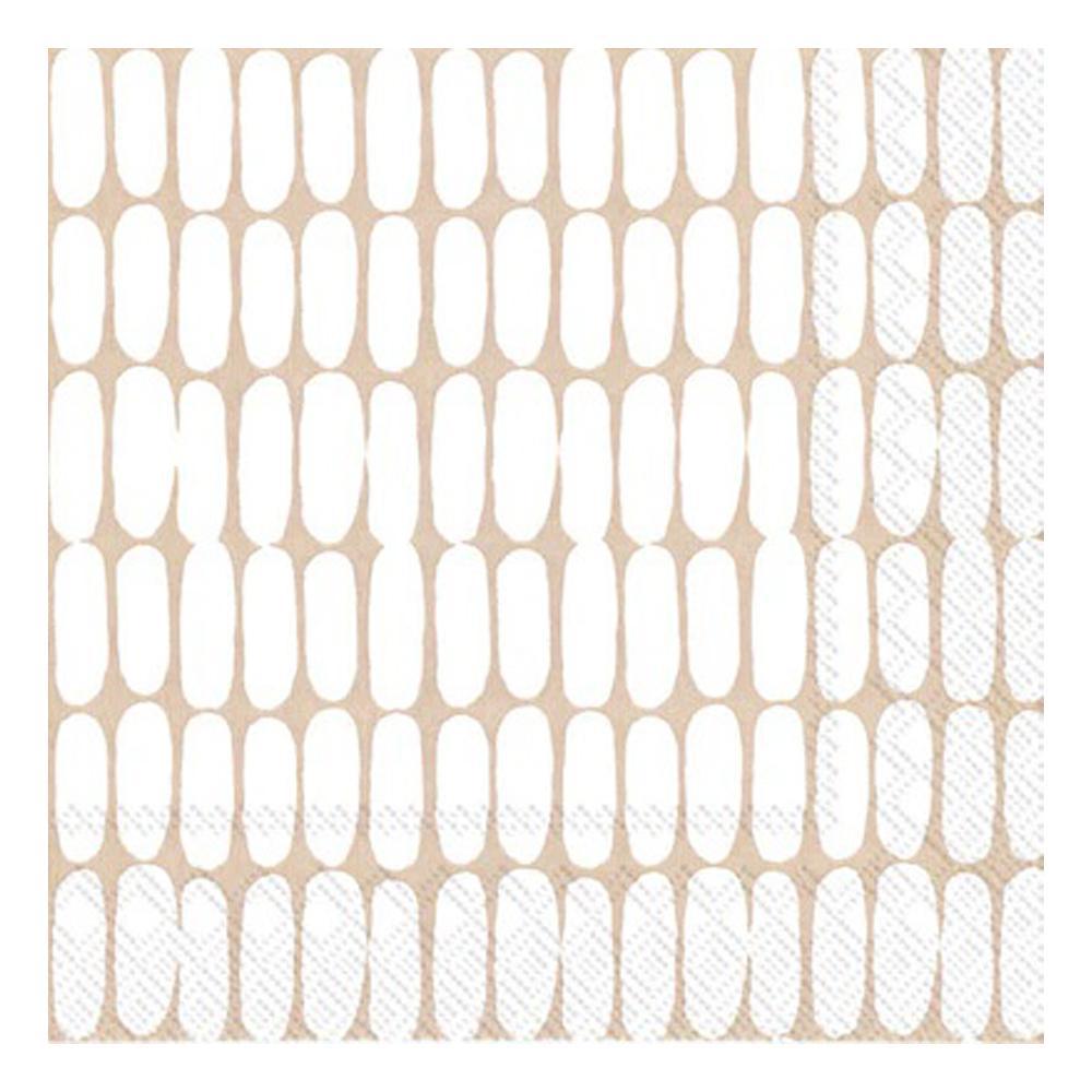 Marimekko - Serviettes en papier 3 épaisseurs « ALKU Linen Cream » (20 pièces)