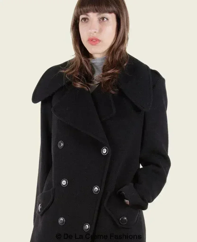 MARQUETTA - Manteau long croisé en laine et cachemire pour femme
