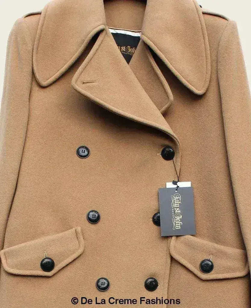 MARQUETTA - Manteau long croisé en laine et cachemire pour femme