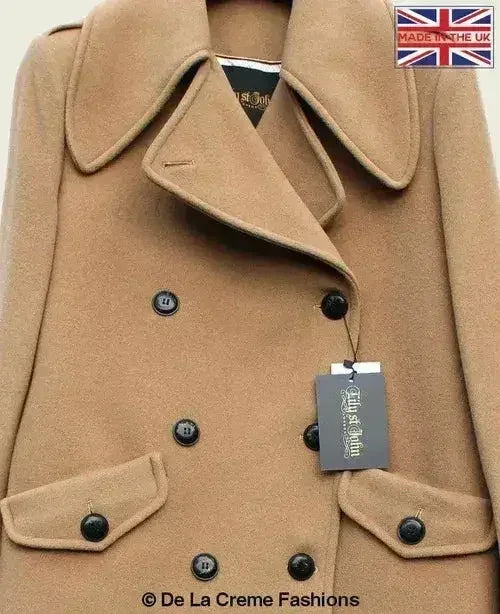 MARQUETTA - Manteau long croisé en laine et cachemire pour femme