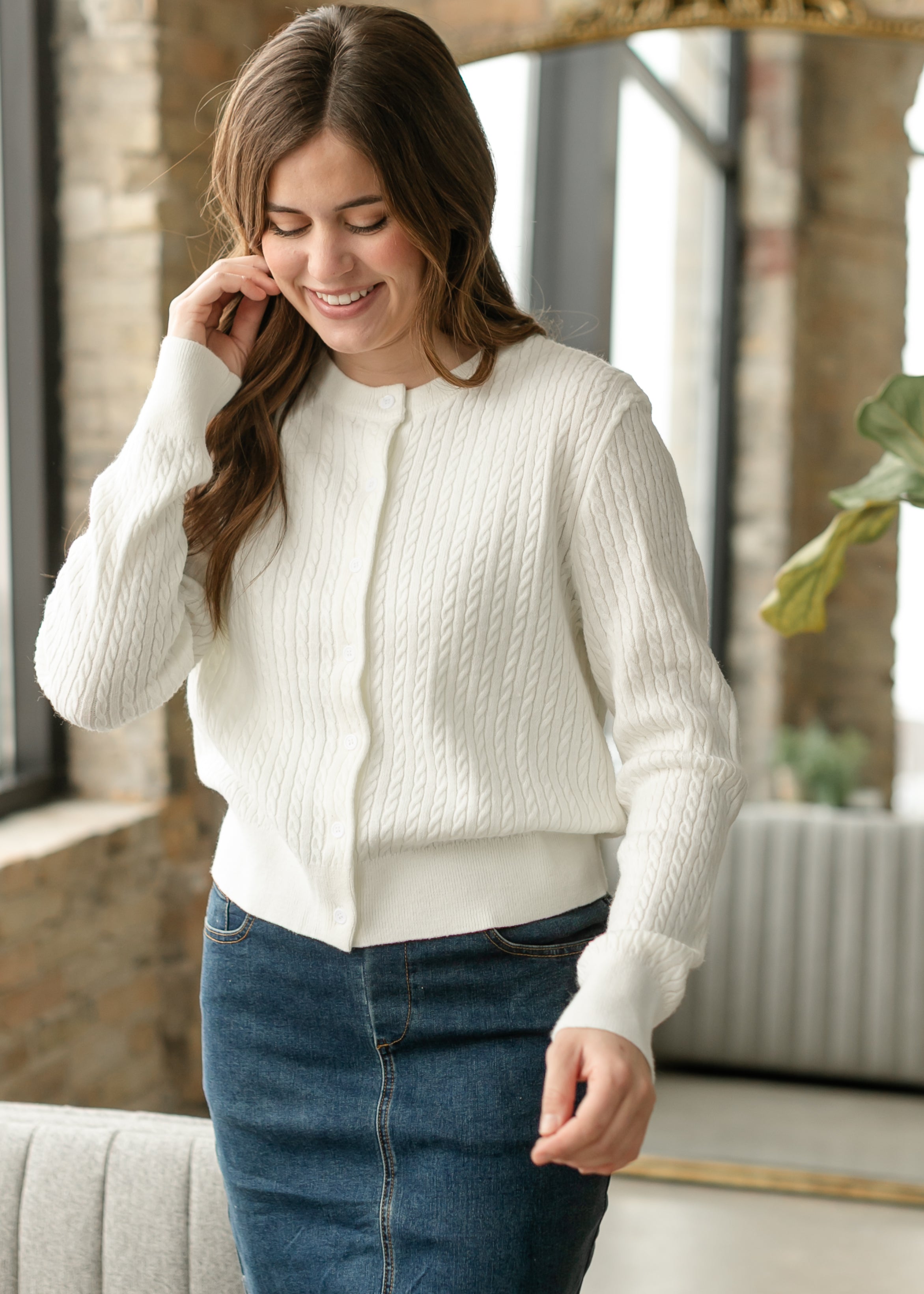 Cardigan Mason boutonné blanc