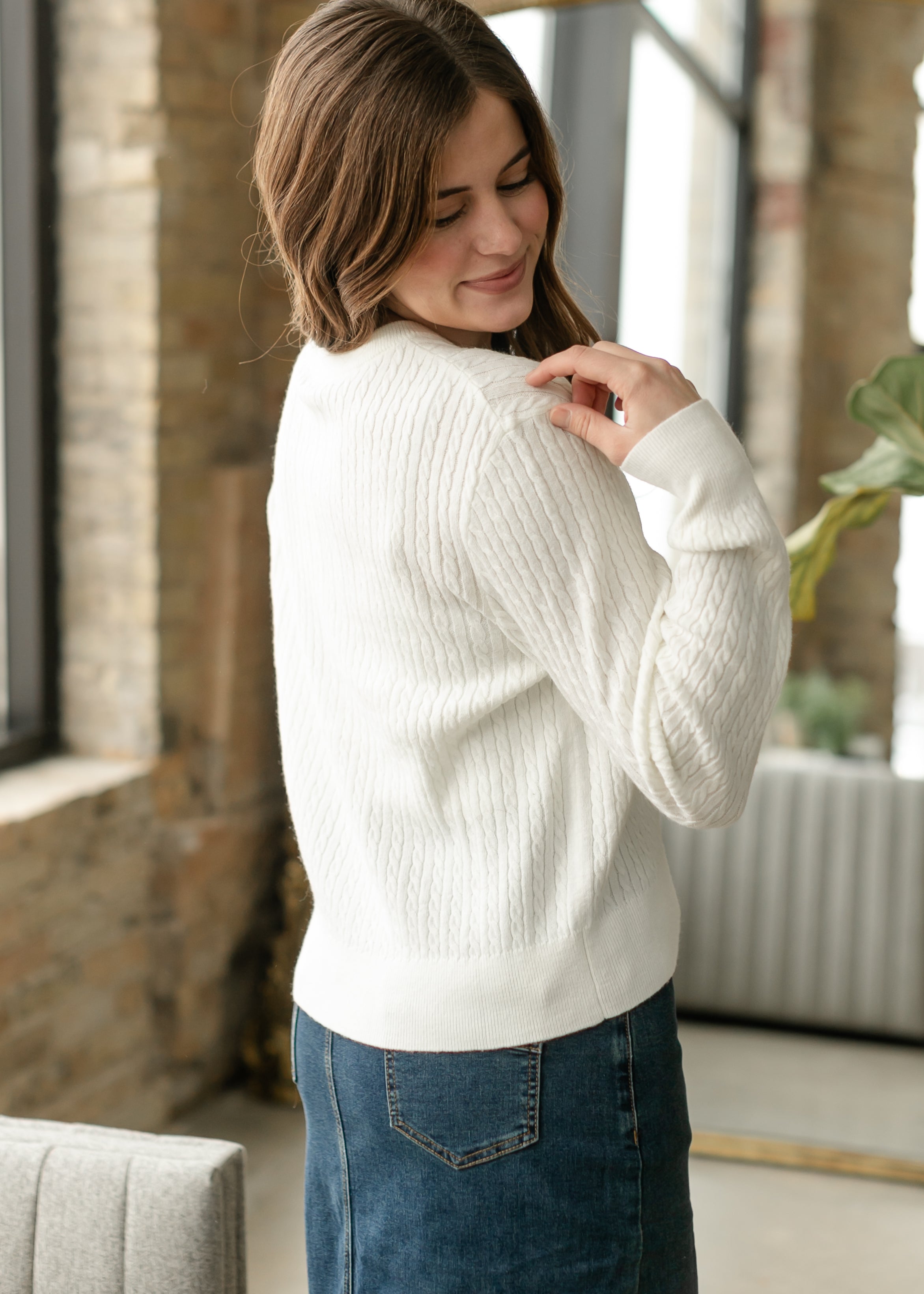 Cardigan Mason boutonné blanc