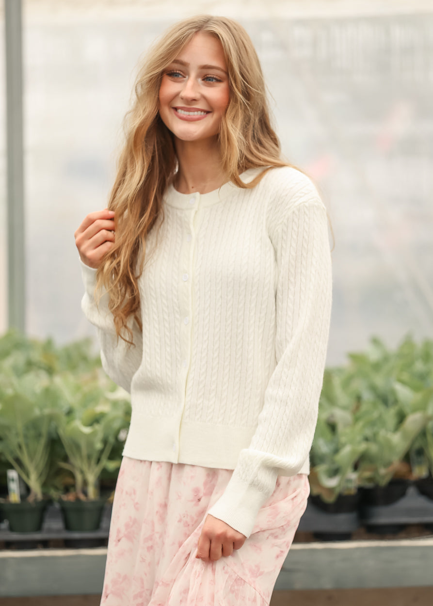Cardigan Mason boutonné blanc