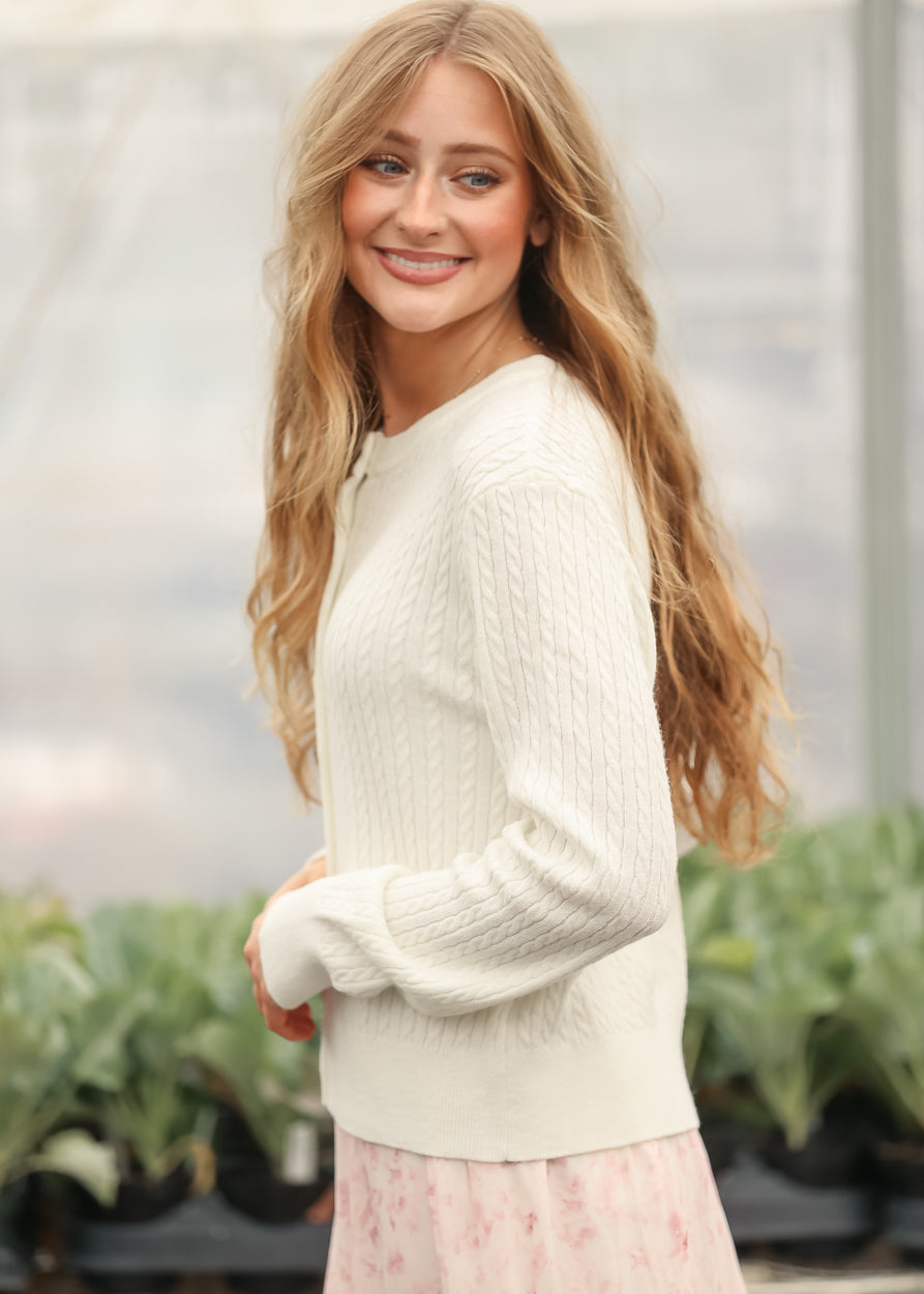 Cardigan Mason boutonné blanc