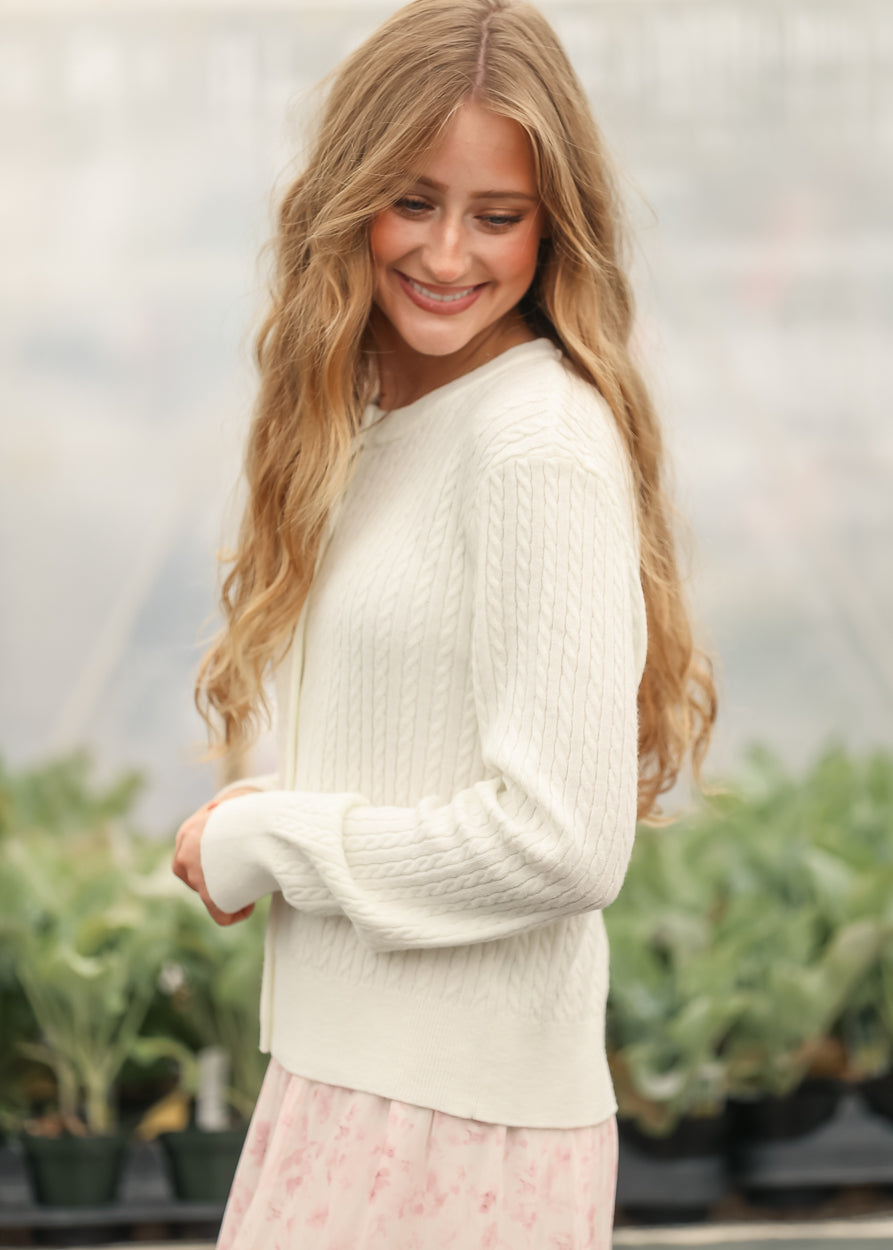 Cardigan Mason boutonné blanc
