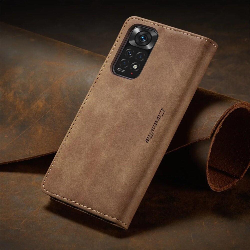 Coque en Cuir Mat pour Xiaomi Mi 9T CC9 10T 11T 12T Pro Lite 5G Redmi Note 8 9s 10 11 11S Pro Portefeuille Housse à Rabat Poco F3 M3 Pro Femmes avec Porte-Cartes Support Magnétique Étui en Cuir à Rabat