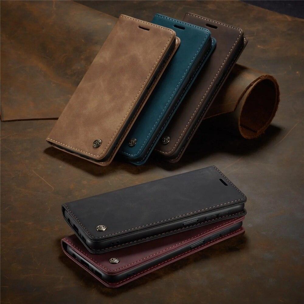 Coque en Cuir Mat pour Xiaomi Mi 9T CC9 10T 11T 12T Pro Lite 5G Redmi Note 8 9s 10 11 11S Pro Portefeuille Housse à Rabat Poco F3 M3 Pro Femmes avec Porte-Cartes Support Magnétique Étui en Cuir à Rabat