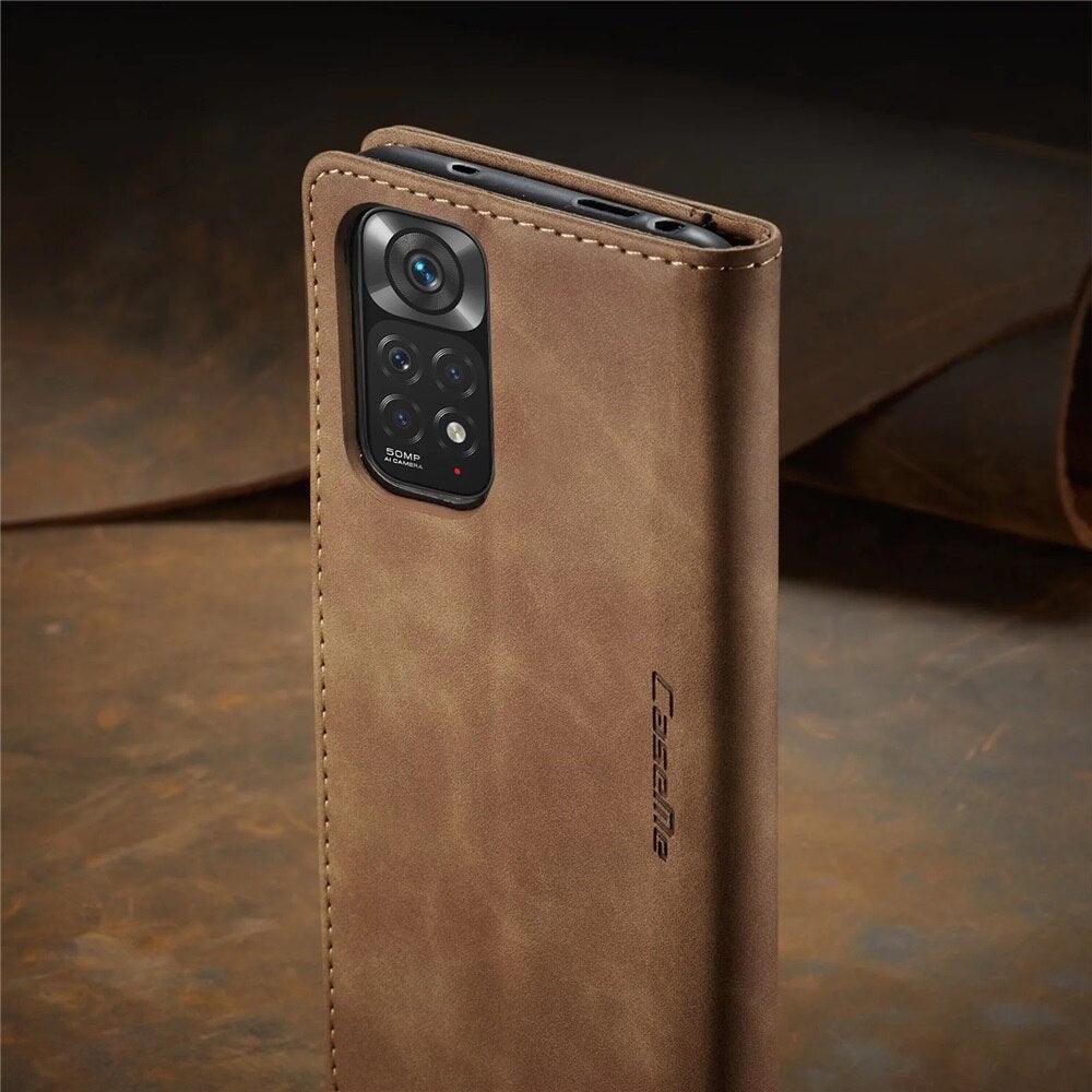 Coque en Cuir Mat pour Xiaomi Mi 9T CC9 10T 11T 12T Pro Lite 5G Redmi Note 8 9s 10 11 11S Pro Portefeuille Housse à Rabat Poco F3 M3 Pro Femmes avec Porte-Cartes Support Magnétique Étui en Cuir à Rabat
