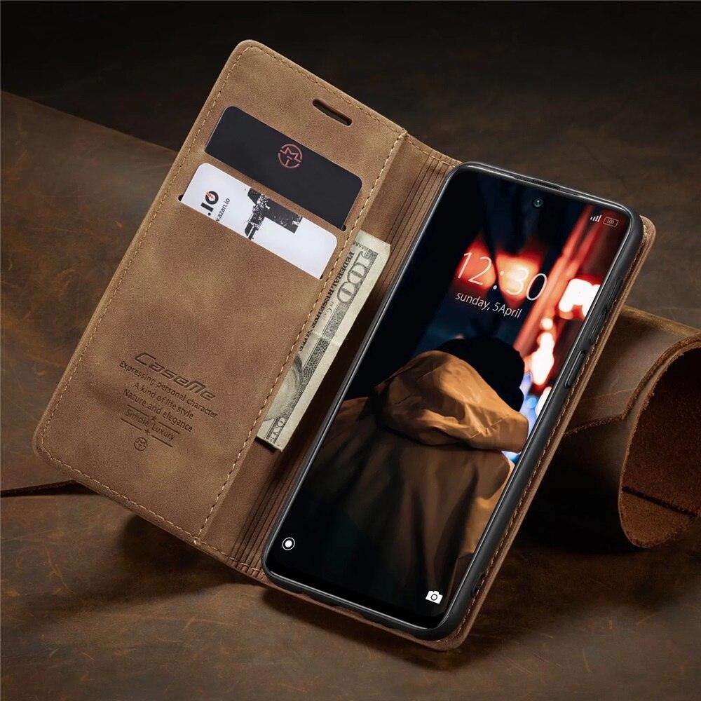Coque en Cuir Mat pour Xiaomi Mi 9T CC9 10T 11T 12T Pro Lite 5G Redmi Note 8 9s 10 11 11S Pro Portefeuille Housse à Rabat Poco F3 M3 Pro Femmes avec Porte-Cartes Support Magnétique Étui en Cuir à Rabat