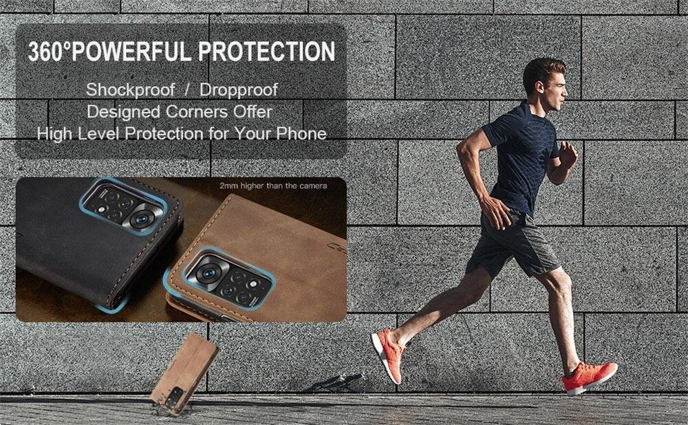 Coque en Cuir Mat pour Xiaomi Mi 9T CC9 10T 11T 12T Pro Lite 5G Redmi Note 8 9s 10 11 11S Pro Portefeuille Housse à Rabat Poco F3 M3 Pro Femmes avec Porte-Cartes Support Magnétique Étui en Cuir à Rabat