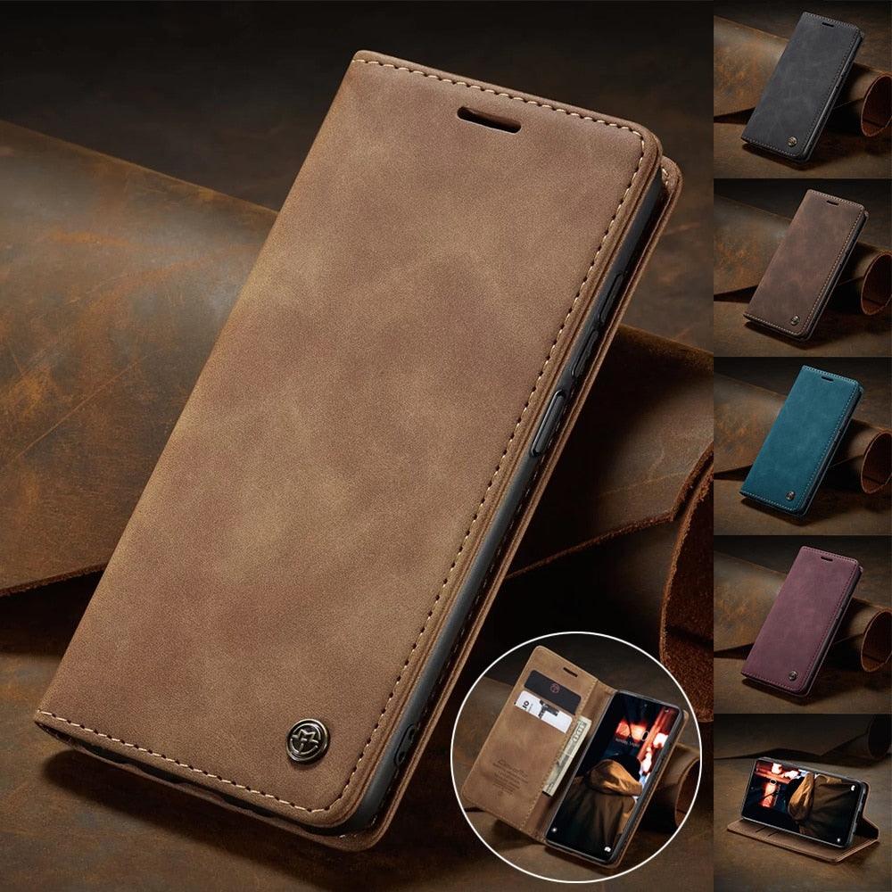 Coque en Cuir Mat pour Xiaomi Mi 9T CC9 10T 11T 12T Pro Lite 5G Redmi Note 8 9s 10 11 11S Pro Portefeuille Housse à Rabat Poco F3 M3 Pro Femmes avec Porte-Cartes Support Magnétique Étui en Cuir à Rabat